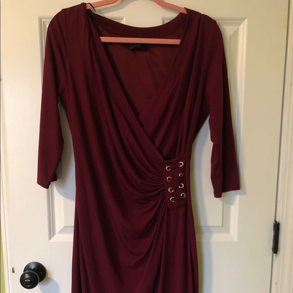 Wine color dress